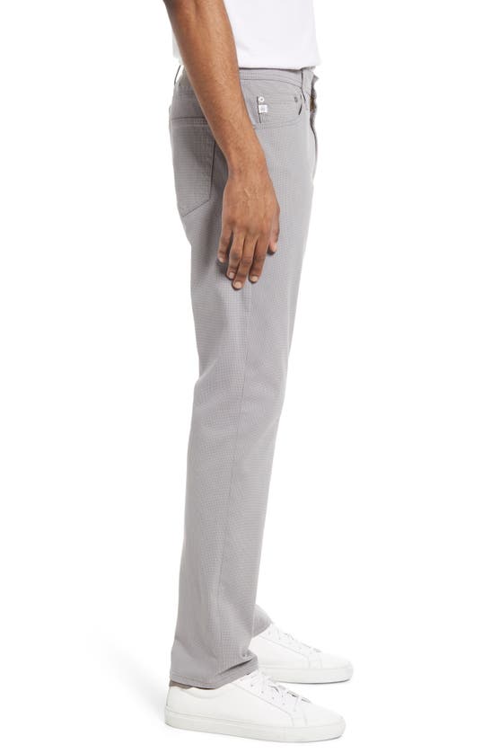 Ag Everett Sud Print Slim Straight Leg Pants In Blink Light Grey Multi
