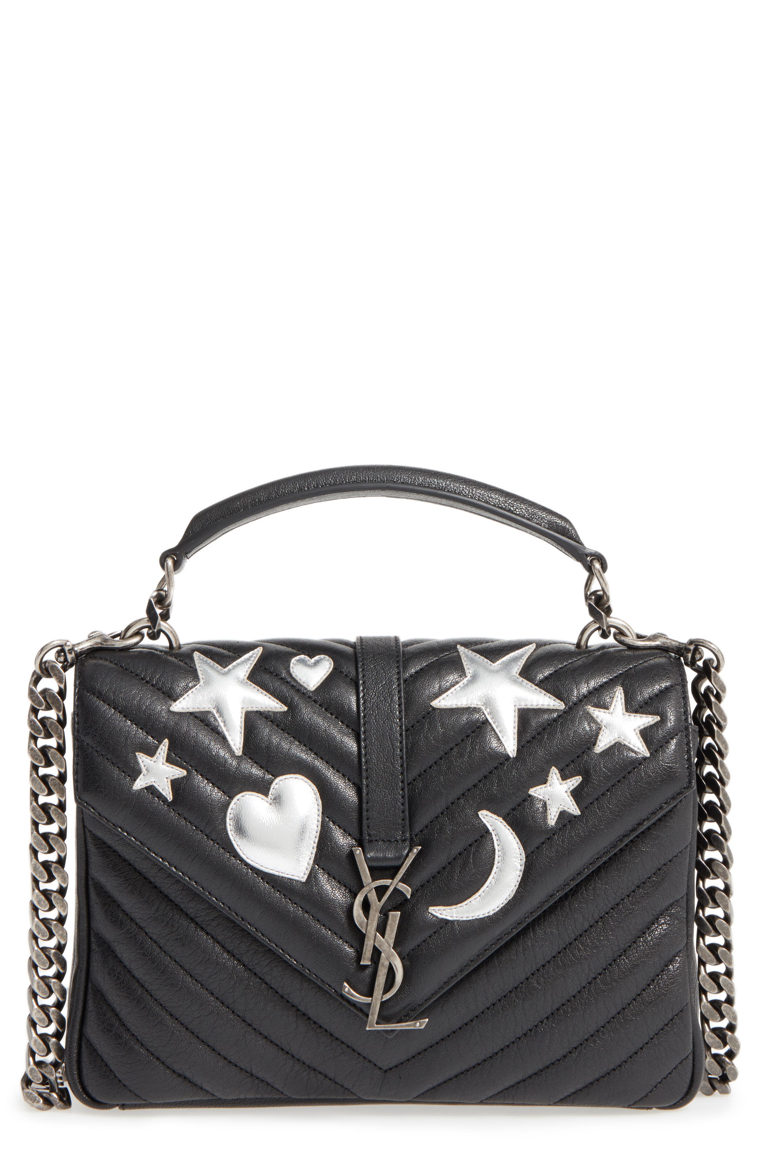 Saint Laurent Medium College Quilted Leather Shoulder Bag Nordstrom