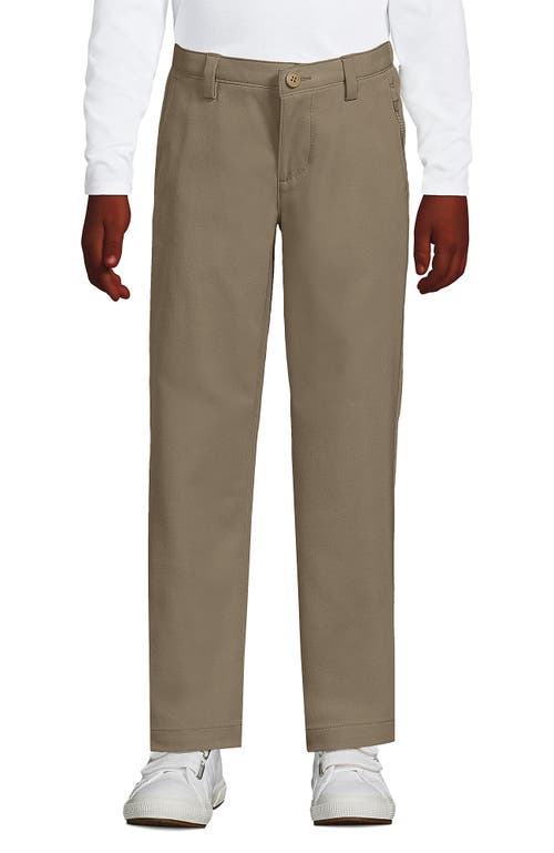 Shop Lands' End School Uniform Girls Active Performance Chino Pants In Khaki