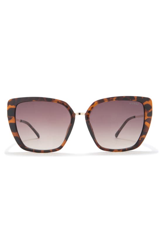 Guess 56mm Butterfly Sunglasses In Burgundy
