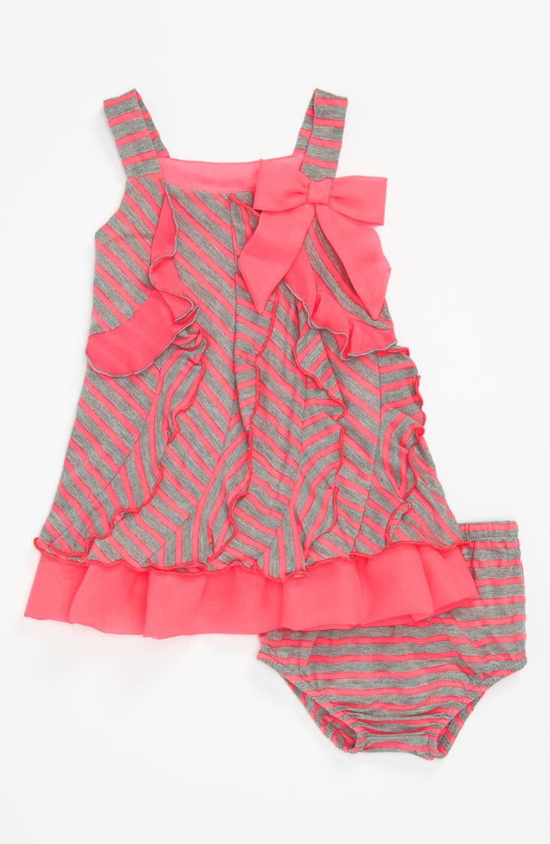 Iris & Ivy Neon Ruffle Dress & Bloomers (Baby) | Nordstrom