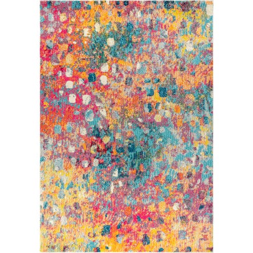 Shop Jonathan Y Contemporary Pop Modern Abstract Area Rug In Multi/yellow