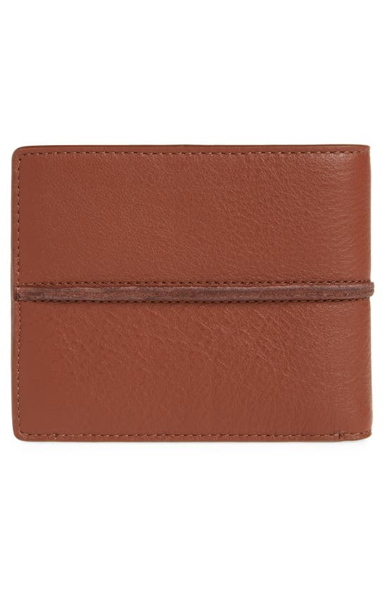 Shop Cole Haan Butted Seam Leather Passcase In Tan British Tan