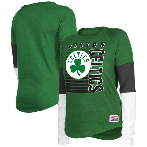 Women's New Era Green New York Jets Lace-Up Notch Neck Long Sleeve T-Shirt