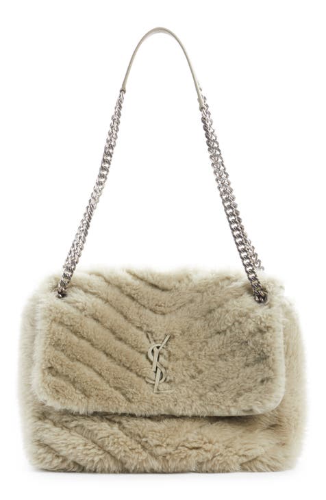 Shearling Logo Shoulder Bag - Yahoo Shopping