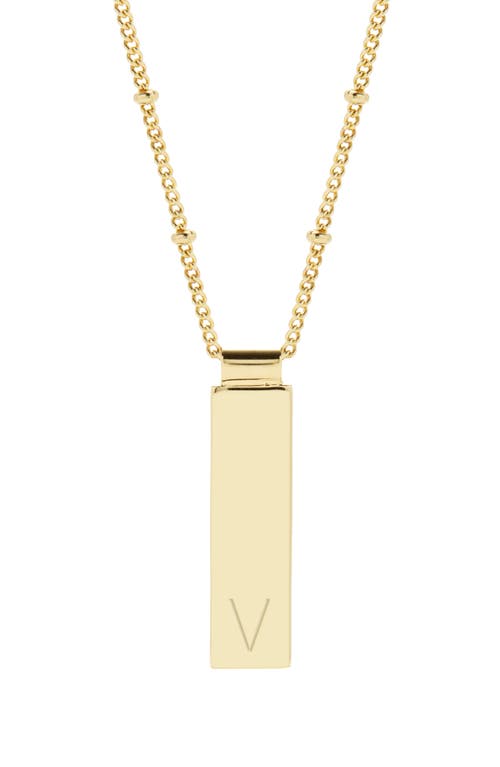 Maisie Initial Pendant Necklace in Gold V