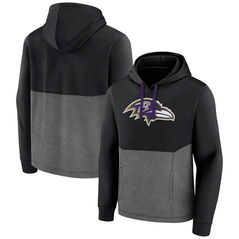 Baltimore Ravens Big & Tall Team Logo Pullover Hoodie - Black/Heathered Gray