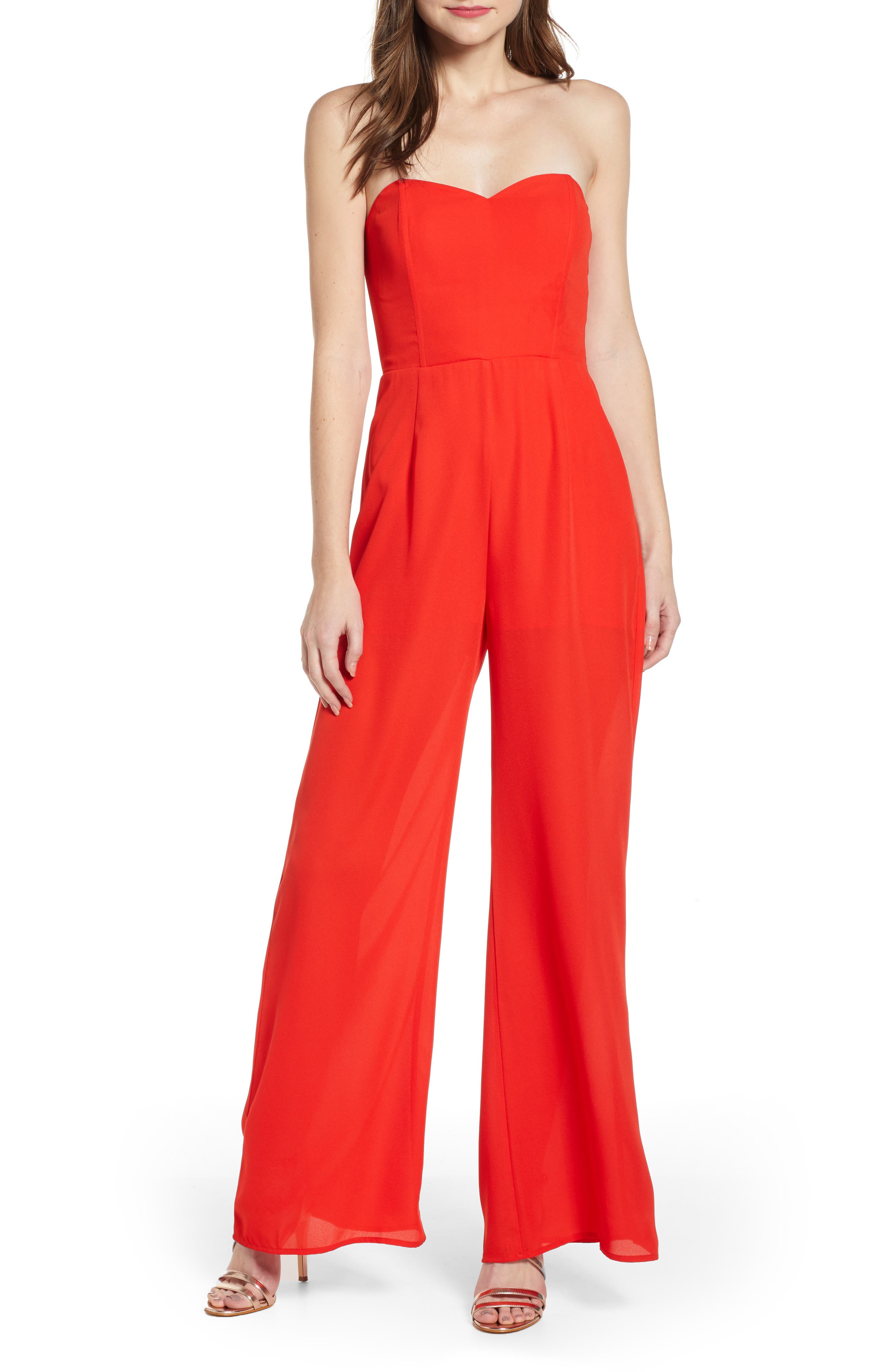 nordstrom strapless jumpsuit
