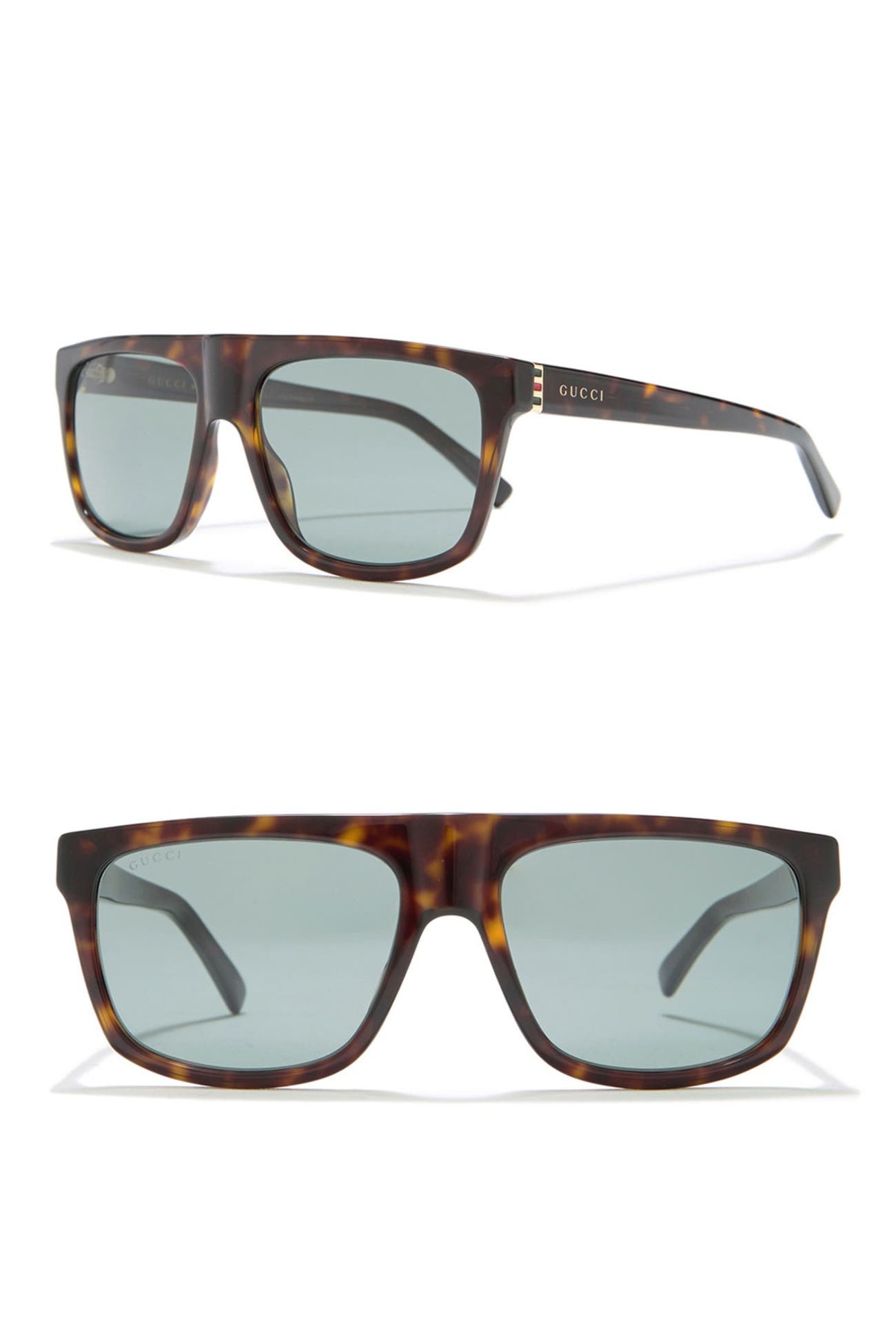 gucci 57mm square sunglasses