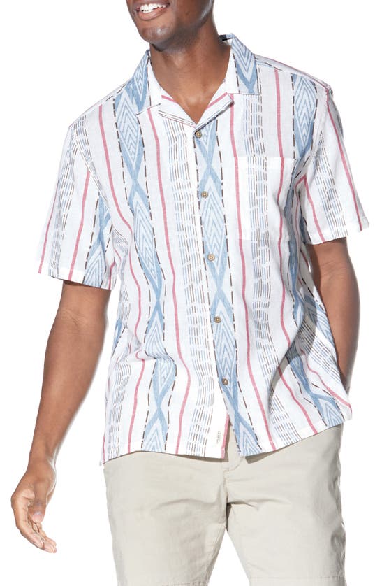 Civil Society Stripe Print Resort Shirt In Multi