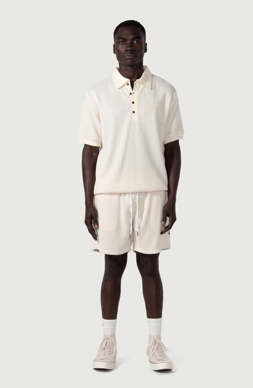 Shop Honor The Gift Oversize Pointelle Polo In Bone