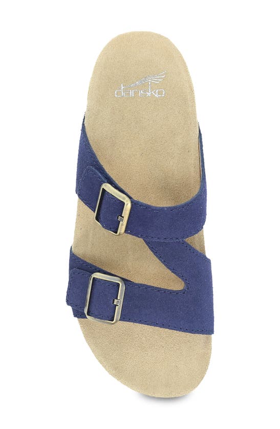 Dansko Dayna Strappy Slide Sandal In Navy