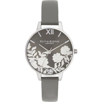 Olivia Burton Lace Leather Strap Watch,