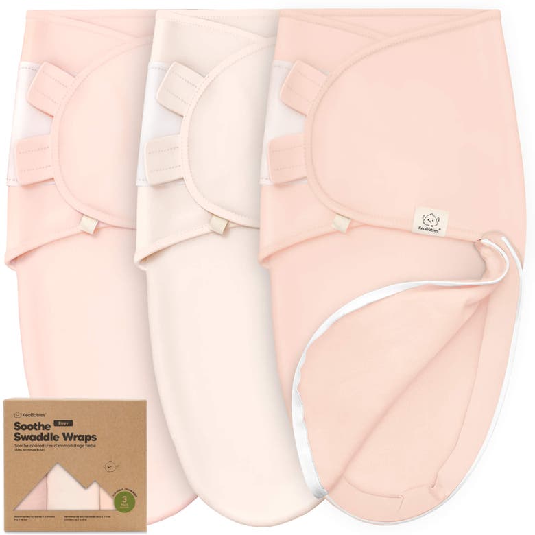 Shop Keababies 3-pack Soothe Zippy Swaddle Wrap In Angelic