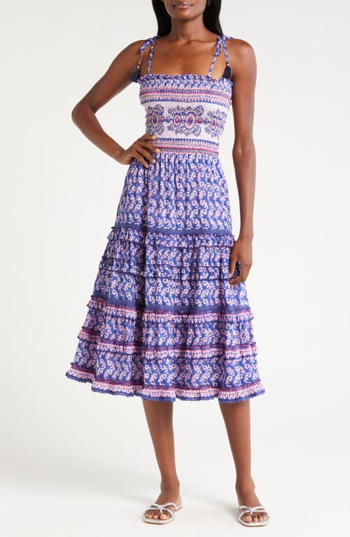 ALICIA BELL Liberty Floral Tiered Cotton & Silk Sundress at Nordstrom,