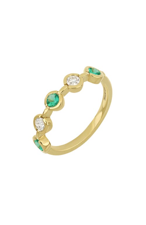 Bony Levy El Mar Diamond & Emerald Ring in 18K Yellow Gold at Nordstrom, Size 6.5