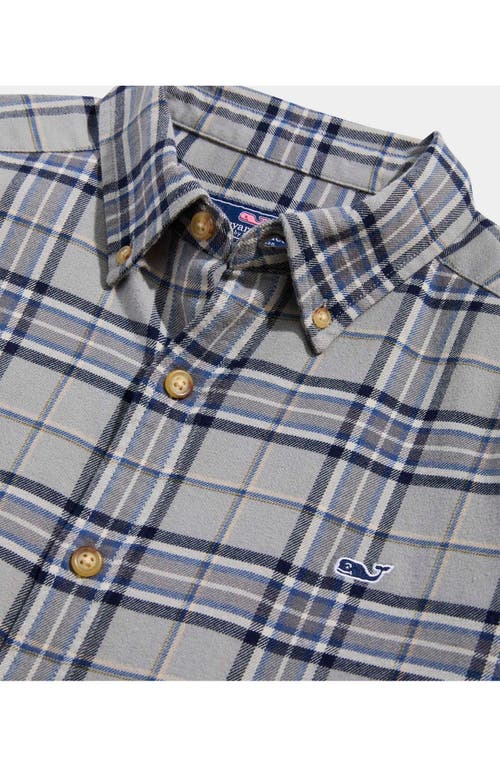 Shop Vineyard Vines Plaid Whale Flannel Button-down Shirt In Ultimate Gray Plaid