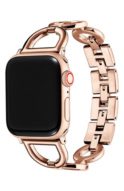 The Posh Tech POSH TECH Colette Rose Gold Stainless Steel Apple Watch SE & Series 7/6/5/4/3/2/1 Band at Nordstrom, Size 38Mm