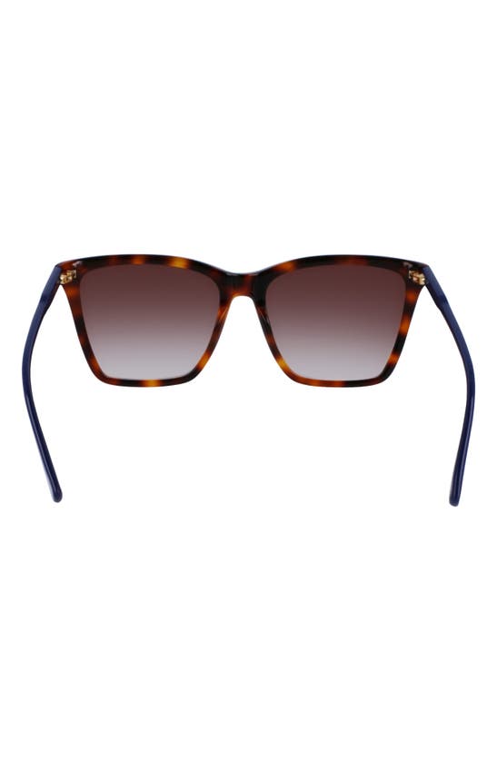 LONGCHAMP LONGCHAMP LE PLIAGE 56MM GRADIENT RECTANGULAR SUNGLASSES