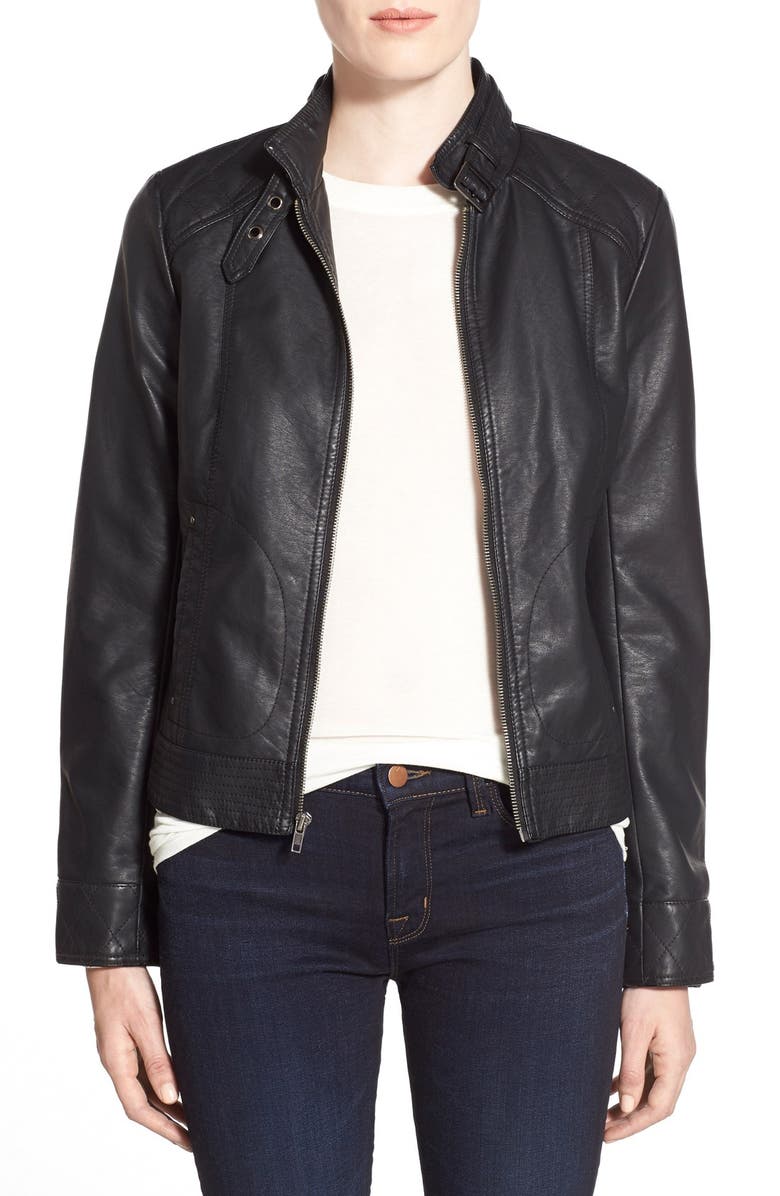 cupcakes and cashmere 'Brooklee' Faux Leather Moto Jacket | Nordstrom