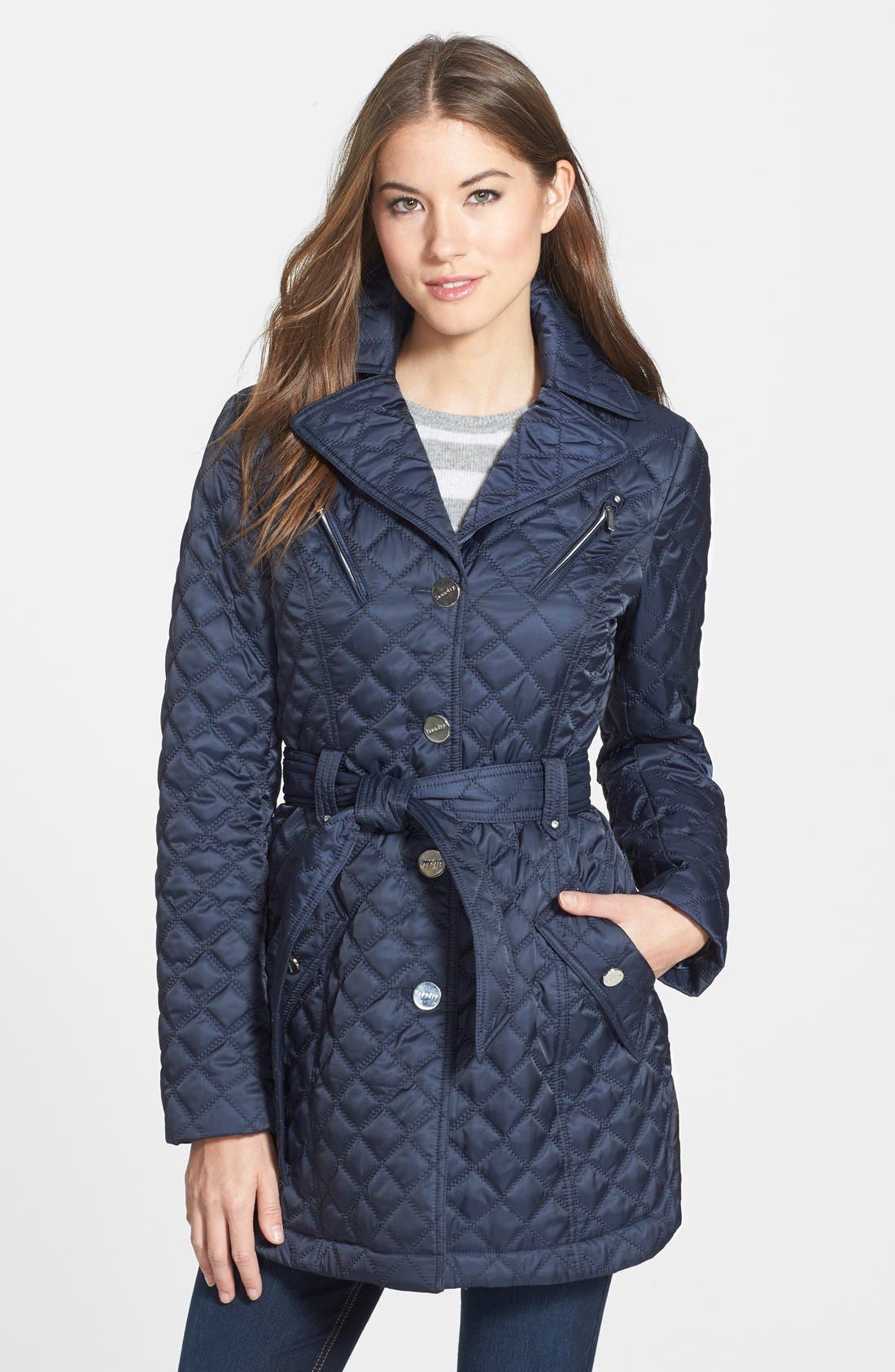 Laundry by Shelli Segal Belted Quilted Coat Nordstrom