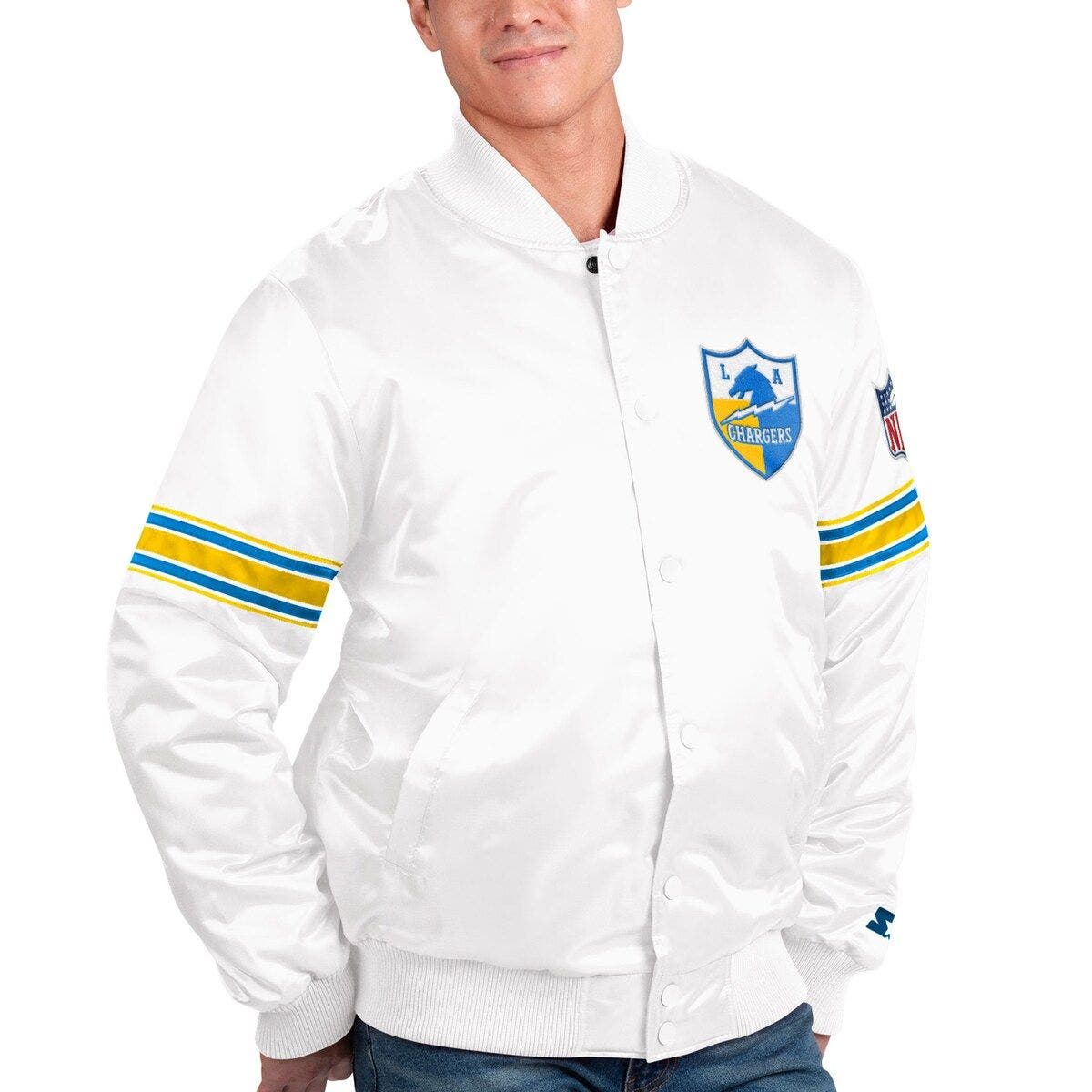 Starter Los Angeles Chargers Home Team Half-Zip Jacket M / Chargers Light Blue Mens Outerwear