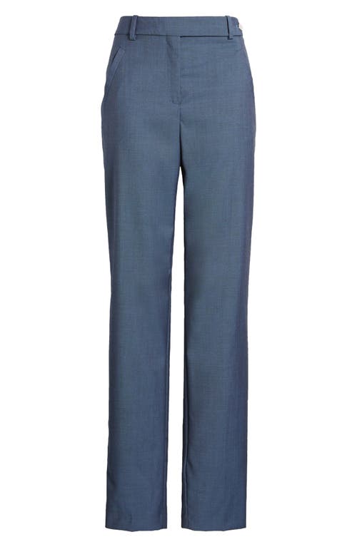 Shop Hugo Boss Boss Tanuri Wool Straight Leg Pants In Indigo