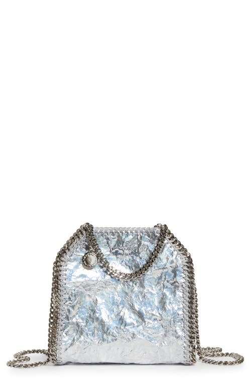 Stella Mccartney Tiny Falabella Crackle Faux Leather Tote In Metallic