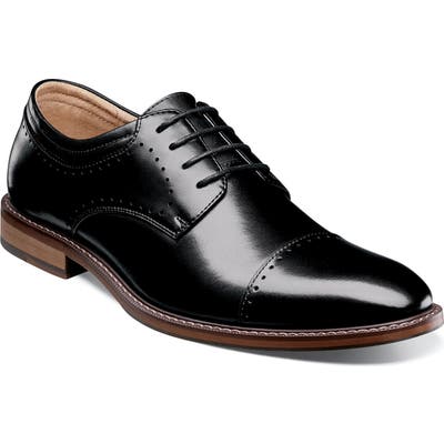 Stacy Adams Flemming Cap Toe Derby, Black
