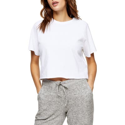Topshop Raglan Crop T-Shirt, US (fits like 0-2) - White