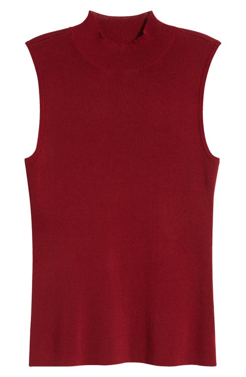 Shop Tahari Asl Sleeveless Mock Neck Top In Mulberry