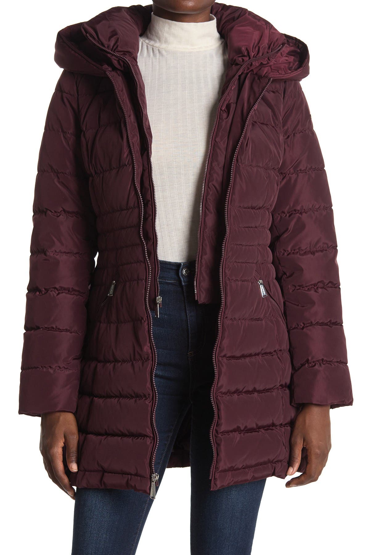 By Shelli Segal Bibbed Puffer Jacket 