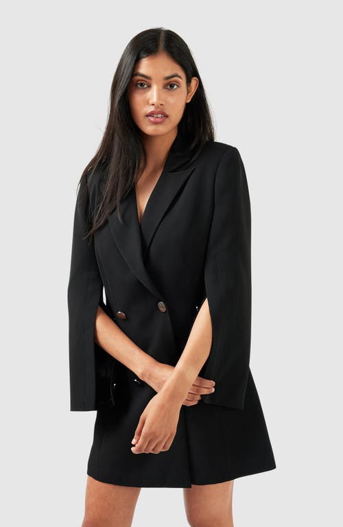 Belle & Bloom Diamond Heart Blazer Dress In Black