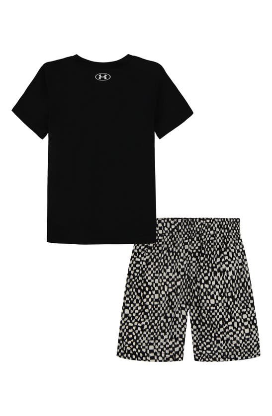 Shop Under Armour Kids' Performance Graphic T-shirt & Shorts Set In Black