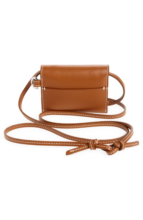 Shop Lie Studio Lié Studio Stella Leather Wallet In Toffee Brown