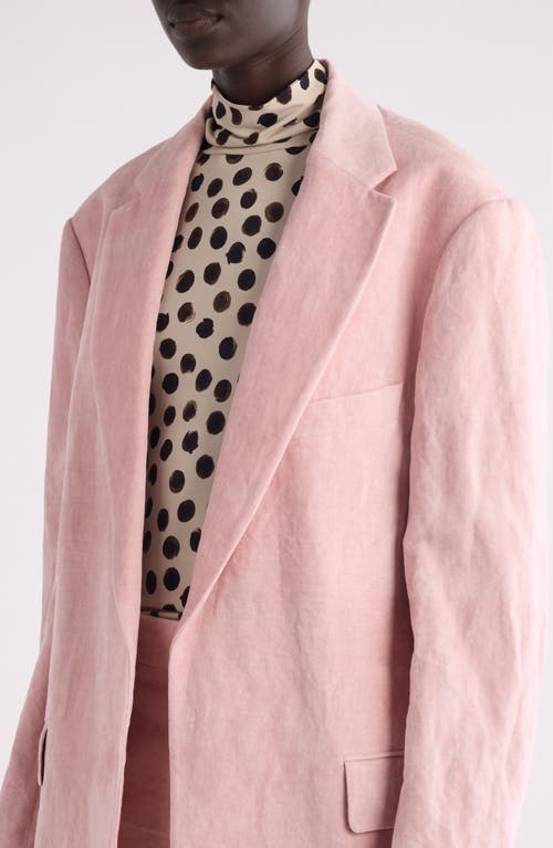 Shop Dries Van Noten Blur Oversize Open Front Blazer In Pink