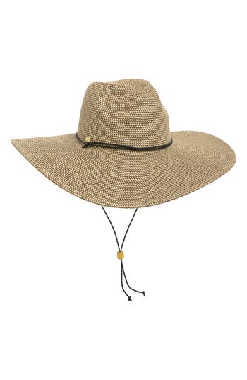 Shop Bcbg Oversize Panama Hat In Black