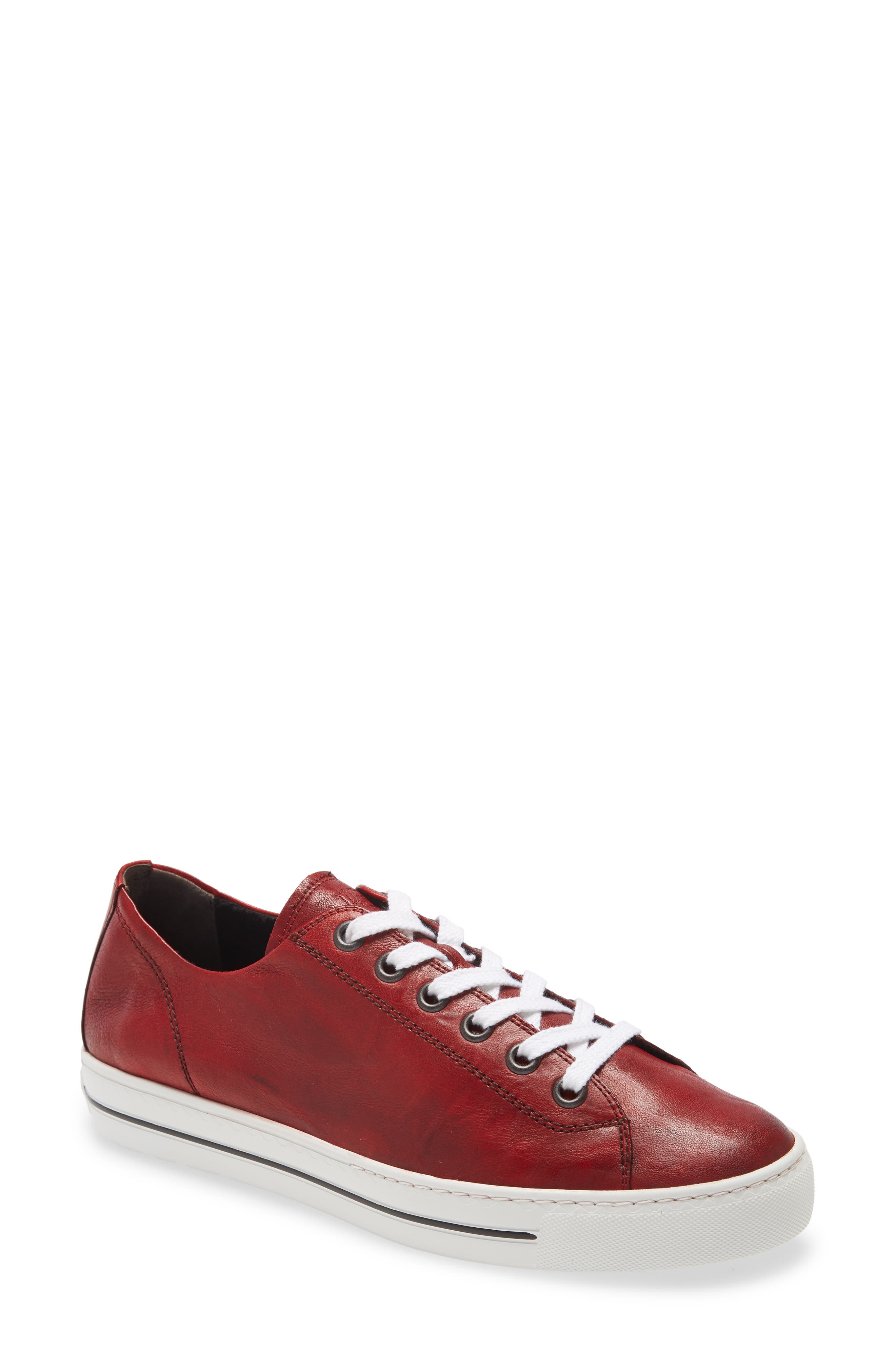PAUL GREEN ALLY LEATHER LOW TOP SNEAKER,655325907901