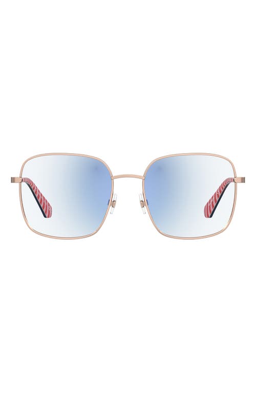 KATE SPADE KATE SPADE NEW YORK SALOME 52MM SQUARE BLUE LIGHT BLOCKING READING GLASSES