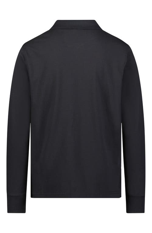 Brooks Brothers Long Sleeve Piqué Polo In Caviar
