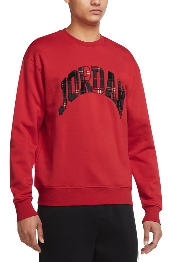 JORDAN HOLIDAY PLAID EMBELLISHED LOGO SWEATSHIRT