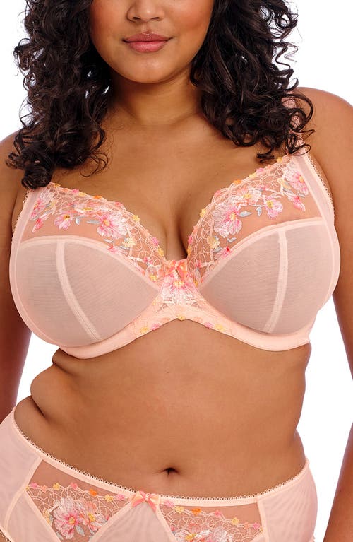 Elomi Himari Full Figure Underwire Plunge Bra Peach Whisper Pep at Nordstrom,