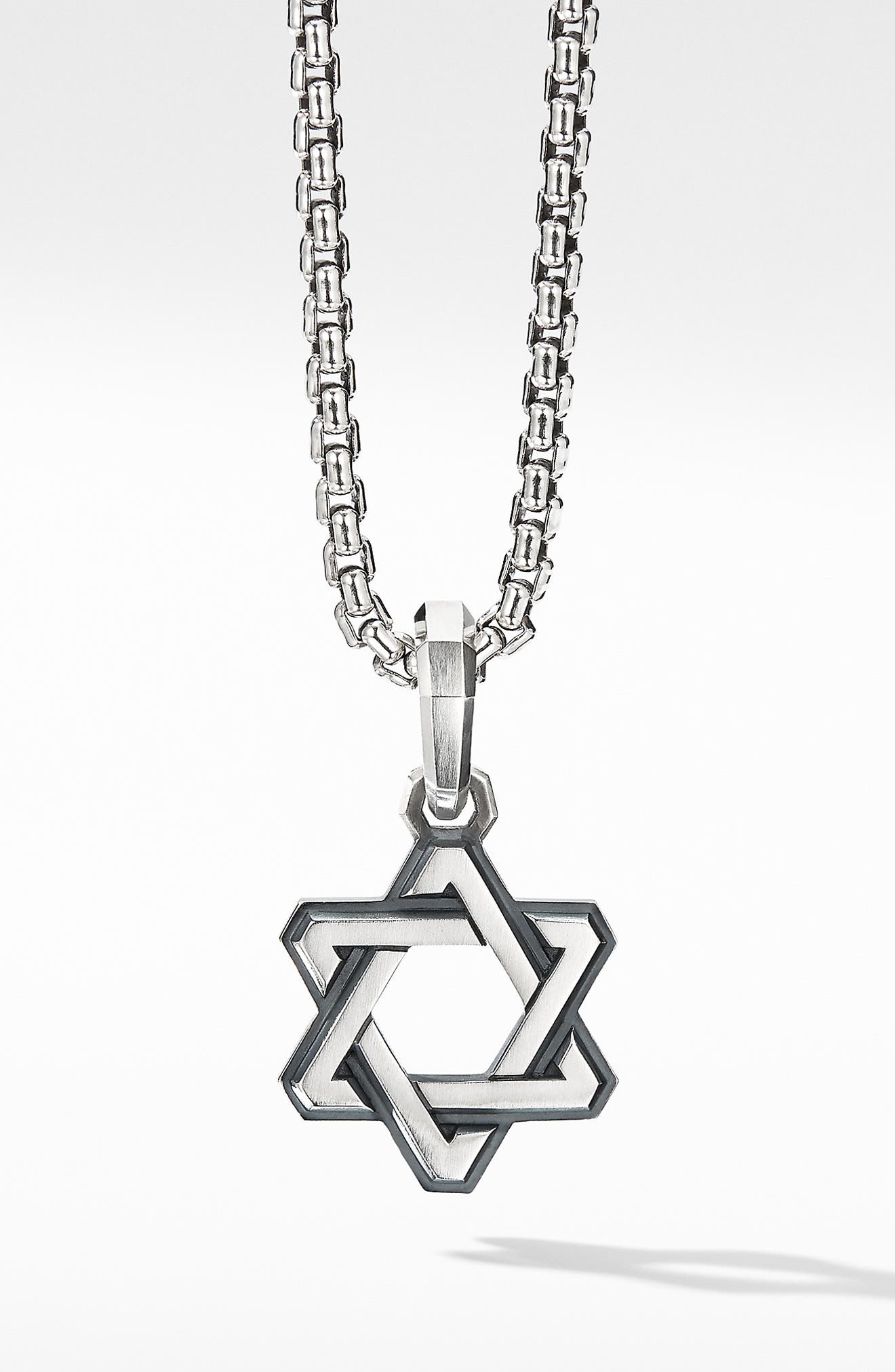 black star of david necklace