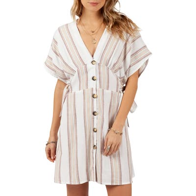 Rip Curl Sunday Stroll Cotton Minidress, Ivory