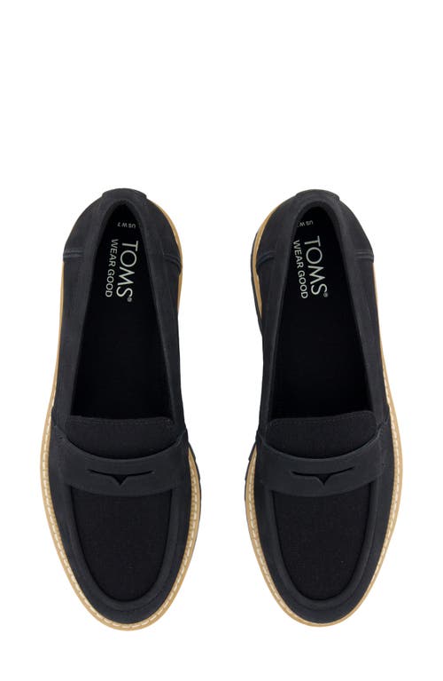 Shop Toms Cara Platform Penny Loafer In Black