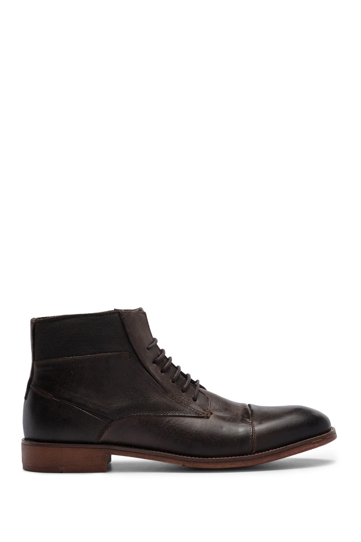 steve madden radon cap toe leather boot