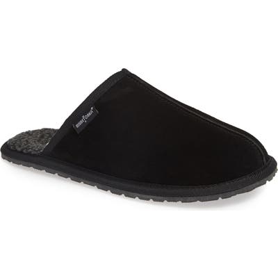 Minnetonka Franklin Scuff Slipper, Black