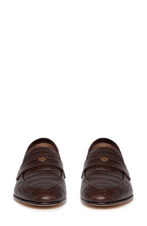 Shop Paige Macall Penny Loafer In Chocolate