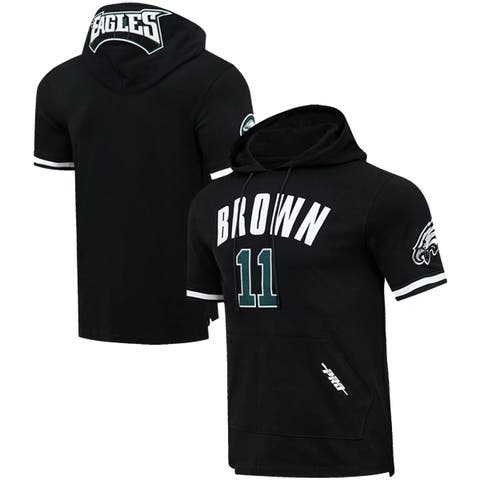 Men's Pro Standard A.J. Brown Black Philadelphia Eagles Mesh Baseball  Button-Up T-Shirt