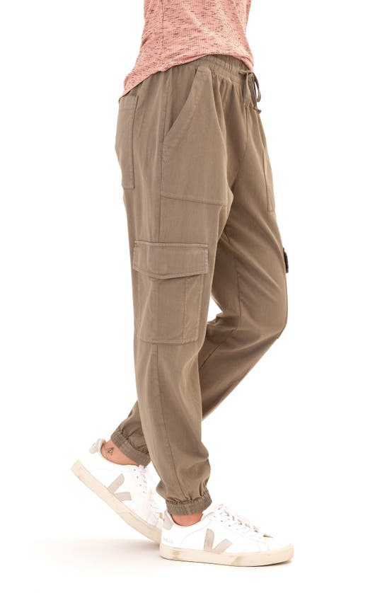 Shop Threads 4 Thought Delilah Stretch Twill Cargo Joggers In Artichoke